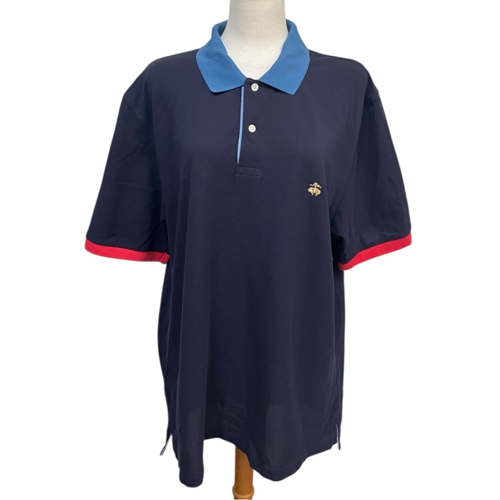 Brooks Brothers 100% Cotton Color Block Performance Polo Original Fit Men’s XL